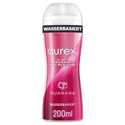 Abbildung von Durex 2 in 1 Massage und Gleitgel Guarana Mit geschmeidiger Textur für Ganzkörpermassagen &amp; Intimbereich 200 ml (1er Pack)