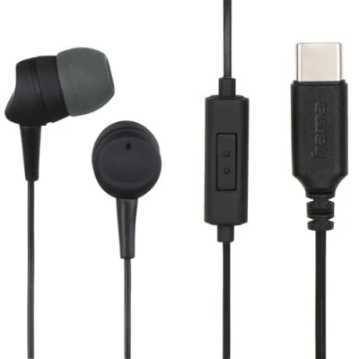 Abbildung von Hama Sea In Ear Earset, USB C, Inline Mikrofon, Antwort Taste, Kabel Knickschutz