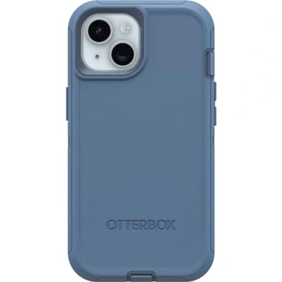 Abbildung von OtterBox Schutzhülle für iPhone 15, 14 und 13 Defender Series Babyblaue Jeans (Blau), Bildschirmlos, robust langlebig, mit Portschutz, inklusive Holster Clip Ständer