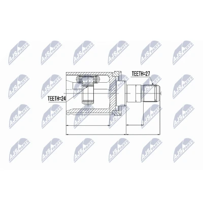 Abbildung von NTY NPW BM 011 Gelenksatz Vorderachse links BMW: X3