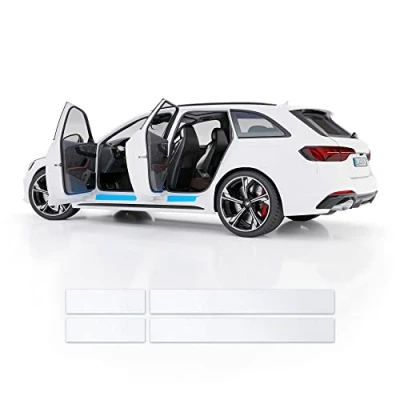 Abbildung von Blackshell® Basic Einstiegsleisten Schutz kompatibel mit Mazda CX 5 Typ KF Bj. ab 2017 Transparent passgenaue Lackschutzfolie inkl. Profi Rakel