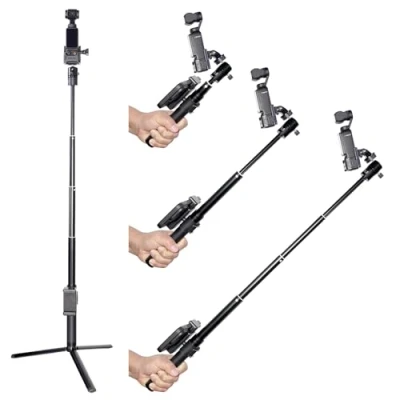Abbildung von MAXCAM Selfie Stick Stativ Verlängerungsstab für DJI Osmo Pocket 3, 90CM Aluminiumlegierung Stativ.