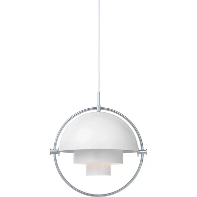 Abbildung von GUBI Hängeleuchte Multi Lite, Ø 36 cm, chrom/weiß