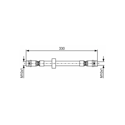 Abbildung von BOSCH 1 987 476 410 Bremsschläuche 330 M10x1 VOLKSWAGEN: Passat B3/B4 Variant, Corrado, GOLF 2