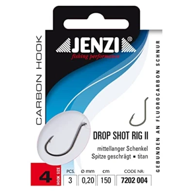 Abbildung von JENZI Drop Shot Rig/Vorfach Größe 4 Titan mittellanger Schenkel