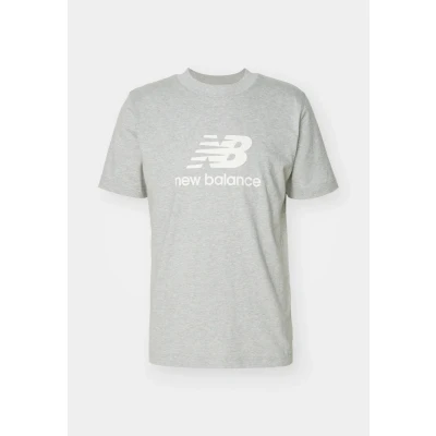Abbildung von New Balance Essentials Stacked LOGO Tshirt print, Herren, Größe: Small, Athletic grey