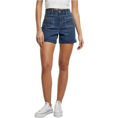 Abbildung von Urban Classics Jeans Shorts, Damen, Größe: XXL, Deepblue washed