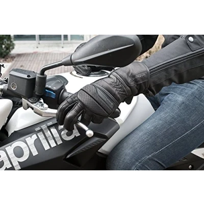 Abbildung von Shima D TOUR Herren Motorradhandschuhe Klassisch Touring Sommer Leder ( S 4XL, Schwarz ), XL