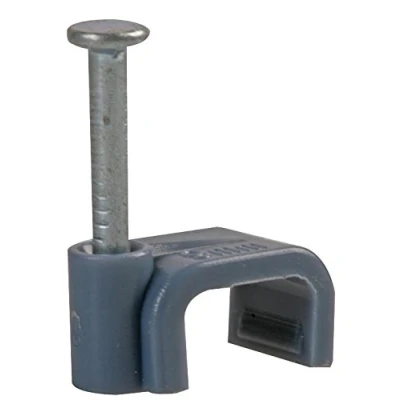 Abbildung von Pro Power CHF 9 mm grauer Kabelclip für Twin und Erdungskabel, 1,5 mm, 100 Stück