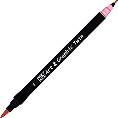 Abbildung von Kuretake ZIG Art and Graphic Twin Tip Bürste Marker 202 Light Magenta