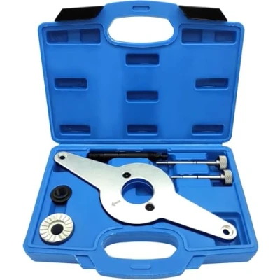Abbildung von ZKTOOL Motor Vibrationsdämpfer Halter Werkzeug Set für VW Skoda Audi 1.8L 2.0L TFSI TSI EA888, OEM T10531, Kurbelwellen Riemenscheiben Entfernungs Werkzeugsatz, Stoßdämpfer Montage Werkzeugsatz