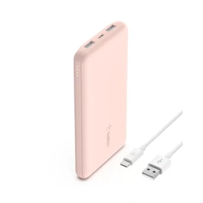 Abbildung von Belkin BoostCharge 10.000mAh Powerbank 15 Watt zum Laden von 3 Geräten 10000 mAh, 1x USB C, 2x A, Power für bis zu 40 Stunden
