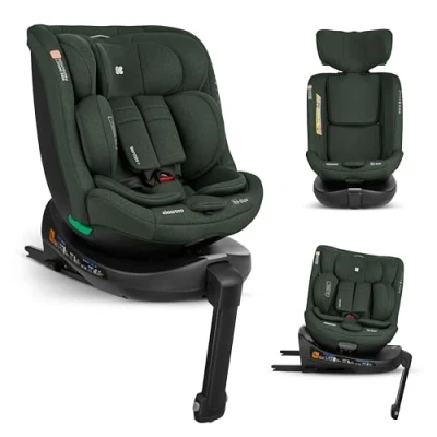 Abbildung von KikkaBoo i Size SECURE Kinderautositz, 40 150 cm, Baby Autositz Gruppe 0 1 2 3 ISOFIX, 12 Jahren, 36 kg, 360 Drehung, Position Kopfstütze, Armeegrün