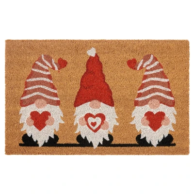 Abbildung von Hanse Home Kokos Fußmatte Weihnachten rutschfeste Schmutzfangmatte Natur für Innen, Fußabtreter GNOME Heart Kokosfaser Kokosmatte Eingangsbereich &amp; überdachten Außenbereich 40x70cm