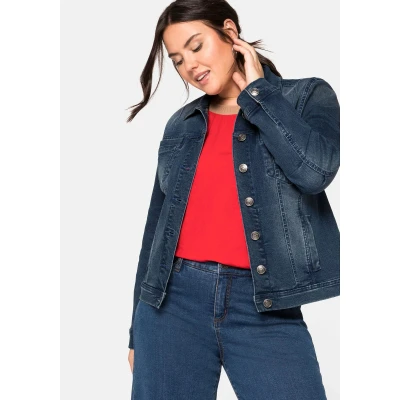 Abbildung von Sheego Jeansjacke, Damen, Größe: 40, Blue denim