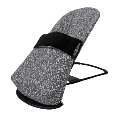 Abbildung von Bezug + Schlafsack für BabyBjörn Balance Soft (Originalpolster), hypoallergen, sehr weich, atmungsaktiv (Bio Baumwolle) (grauer Stern)