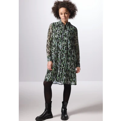 Abbildung von Street One Studio Volants Blusenkleid, Damen, Größe: 34, Grün