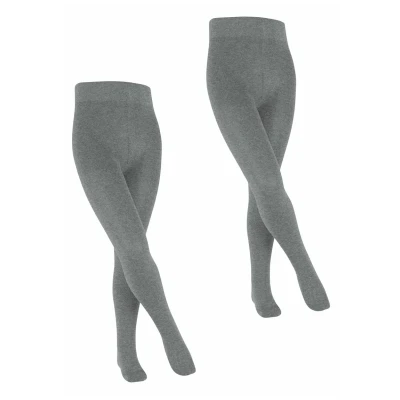 Abbildung von Falke Family 2PACKMIX Strumpfhose für Kinder, Größe: 98/104, Light greymel
