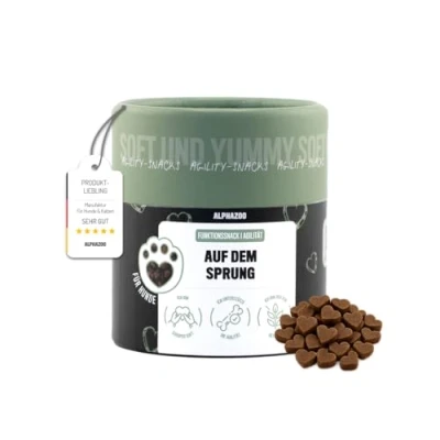 Abbildung von alphazoo Auf Dem Sprung 60g I Weiche Hunde Leckerli Extra Softe Gelenktabletten Leckerlies für Knochen &amp; Gelenke Unterstützt Arthrose , Gelenk Knochenschutz Hundeleckerli