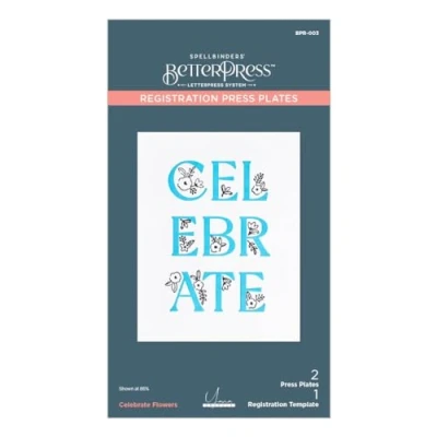 Abbildung von Spellbinders Celebrate Flowers Registration Press Plate (BPR 003)