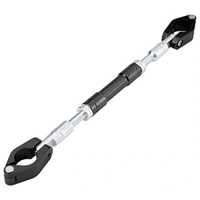Abbildung von Motorrad Lenkerstange, Balance Bar, Universal Griffhalter einstellbare Aluminiumlegierung Cross Lenker Verstärken Hebelstange(Schwarz)