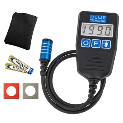 Abbildung von Blue Technology Schichtdickenmessgerät Lackdickenmessgerät MGR 13 S AL Stahl &amp; Aluminium Coating Thickness Gauge Lacktester für Auto Hergestellt in EU