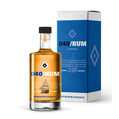 Abbildung von 040 Rum mit hochwertiger Geschenkverpackung 500ml Einzelflasche 40% vol Karibischer des Hamburger SV Geschenkidee für echte HSV Fans