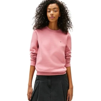 Abbildung von Tommy Jeans Damen Tjw Reg S Flag Crew Dw0dw19959 Pullover Sweatshirt, Pink (Tahiti Berry), XXS