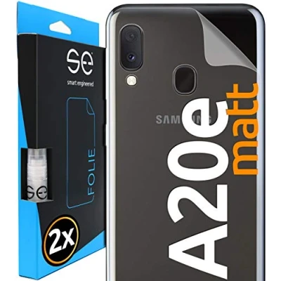 Abbildung von smart engineered [2 Stück] Entspiegelte 3D Schutzfolien für die Rückseite kompatibel mit Samsung Galaxy A20e, matt, selbstheilender Schutz vor Schmutz und Kratzern, Backcover, kein Schutzglas