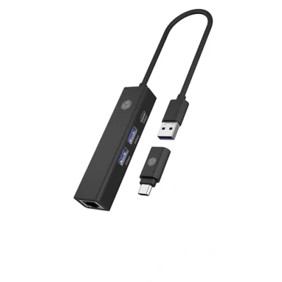 Abbildung von IcyBox 4 Port Hub mit USB 3.2 Gen 1 Type A oder C® Anschluss