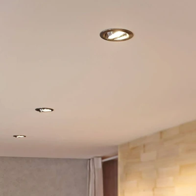 Abbildung von Paulmann 93879 Nova Plus LED Einbauleuchte inkl. Coin Einzelleuchte schwenkbar rund 84mm 50 6W 230V dimmbar 2700K Chrom Spot Einbaustrahler