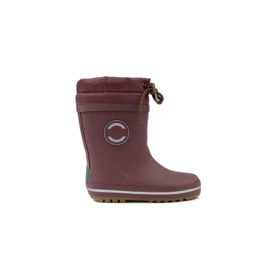 Abbildung von Mikk line Warm Gefütterte Gummistiefel Kinder 33 Rose Brown Wasserdicht Regenstiefel für Jungen und Mädchen Winddicht Thermo Regenschuhe Mit Reflektiernde Details