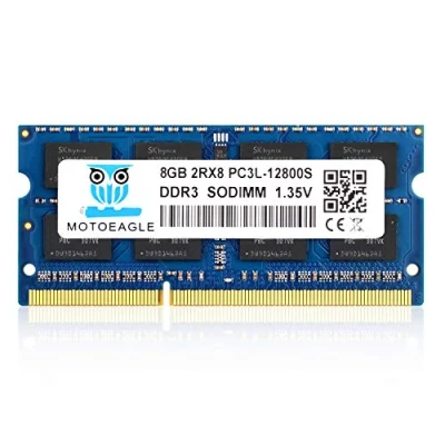 Abbildung von Motoeagle 8 GB 2Rx8 PC3L 12800S RAM, DDR3L 1600 MHz SODIMM Arbeitsspeicher, Hynix IC 204 Pin 1,35 V CL11 Dual Rank für MAC, Laptop, Notebook