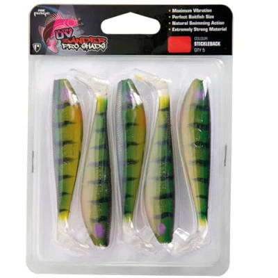Abbildung von Fox Rage Zander Pro Shad Stickleback Ultra UV Packs 10cm 5pcs Gummifisch
