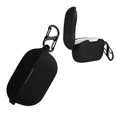 Abbildung von kwmobile Hülle kompatibel mit JBL Wave Buds Kopfhörer Case TPU Silikon Cover Schutzhülle in Schwarz