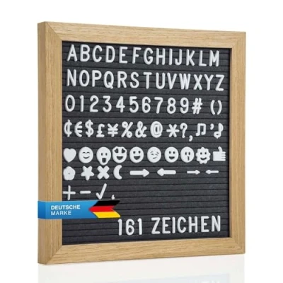 Abbildung von Goods+Gadgets Klemmtafel Buchstabenbrett Letter Board (Rillentaffel, mit 134 Zeichen), Buchstabentafel Memoboard