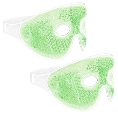 Abbildung von Navaris Gelkissen Kühlende Augengelmaske im Set mit Kühlbrille, 2 tlg.