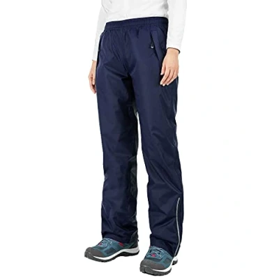 Abbildung von 33,000ft Regenhose Damen Wasserdicht Atmungsaktive Fahrrad Überziehhose Leichte Wanderhose Winddicht Outdoor Bekleidung (Navy, 34)