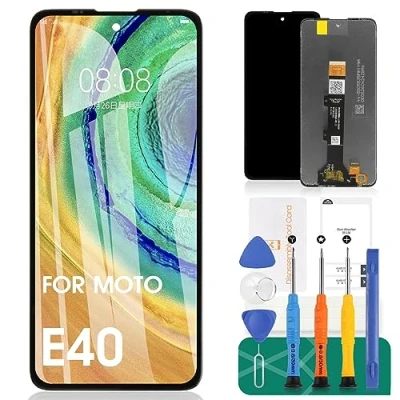 Abbildung von für Motorola Moto E30 LCD Bildschirm E40 Ersatz Display XT2158 Touchscreen Digitizer Montage Reparaturset (Schwarz ohne Rahmen)