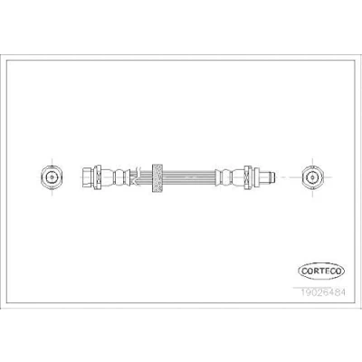 Abbildung von CORTECO 19026484 Bremsschläuche Hinterachse 280 FORD: MONDEO 1 Stufenheck, 2
