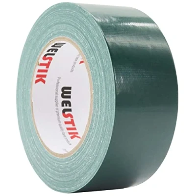 Abbildung von WELSTIK Professional Klebeband grün, wasserdichtes Klebebandgewebe, farbiges Gaffer für Reparaturen, Heimwerken, Basteln, Verwendung im Innen und Außenbereich, 50 mm x 41 m, grün
