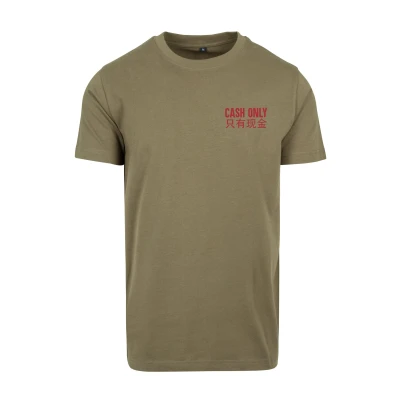 Abbildung von Mister Tee CASH ONLY Tshirt print, Herren, Größe: Large, Olive