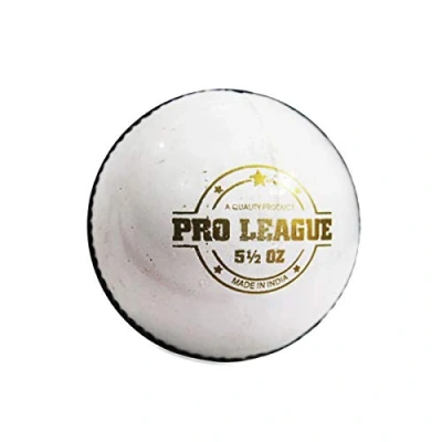Abbildung von DSC Pro League Cricket Lederball Farbe: Weiß Bessere Formbeständigkeit