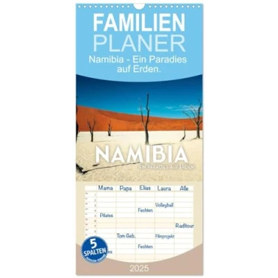 Abbildung von Familienplaner 2025 Namibia Ein Paradies auf Erden. mit 5 Spalten (Wandkalender, 21 cm x 45 cm), CALVENDO