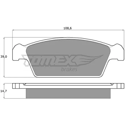 Abbildung von TOMEX brakes TX 10 75 Bremsbelagsatz Vorderachse