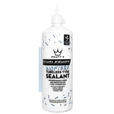 Abbildung von Peaty&#039;s Holeshot Biofibre Tubeless Sealant 1 L Reifenabdichtsatz