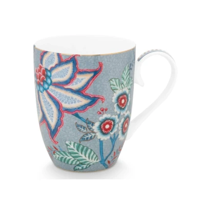 Abbildung von PIP STUDIO Flower Festival Henkelbecher Light Blue 350 ml