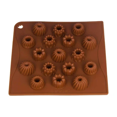 Abbildung von 2 Silikonform Gugelhupf braun 18x17x2cm Silikon Form Backen, Seife &amp; mehr Backform