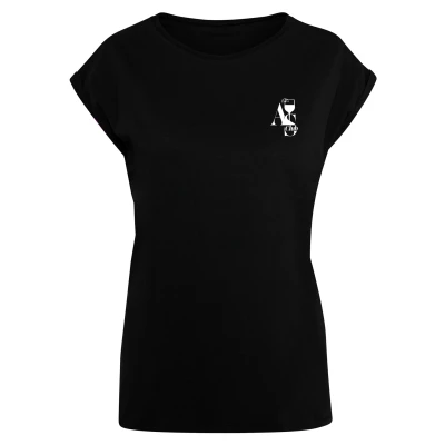 Abbildung von Mister Tee CLUB Extended Shoulder Tshirt print, Damen, Größe: Small, Black