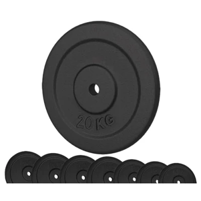 Abbildung von G5 HT SPORT Hantelscheiben aus Gusseisen, Lochdurchmesser 25 mm, für Fitnessstudio und Home Gym von 0,5 bis 20 kg Hanteln Langhanteln (1 x kg)..